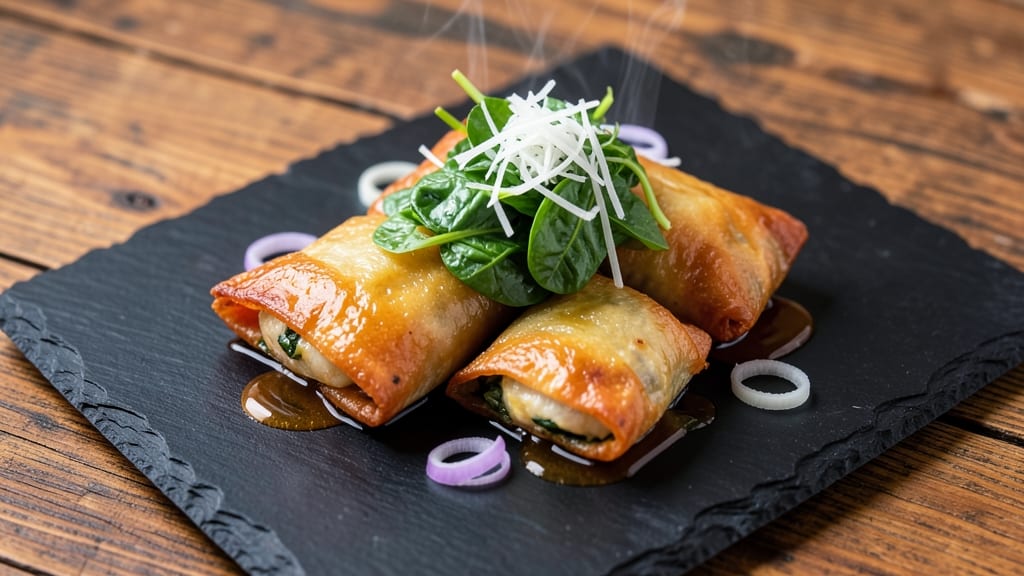 Spinach Egg Roll Recipe: Breakfast Dumplings With Crispy Wrappers