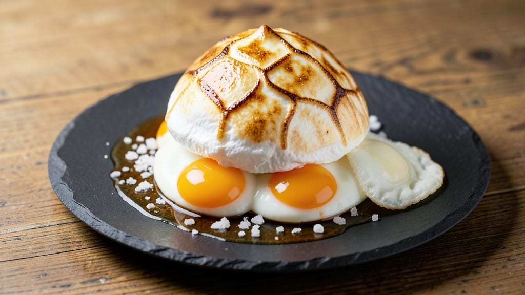 Whiskey Poached Egg Whites Recipe: Smoky Caramelized Crunch With Silky Yolk Magic