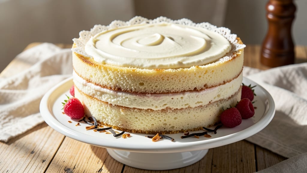 3 Egg Vanilla Cake Recipe: Moist Layers Without a Drop of Oil