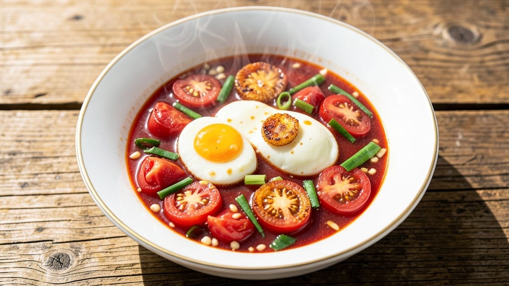 Tomato Egg Chinese Soup Recipe: Silky Broth With Soft Poached Eggs