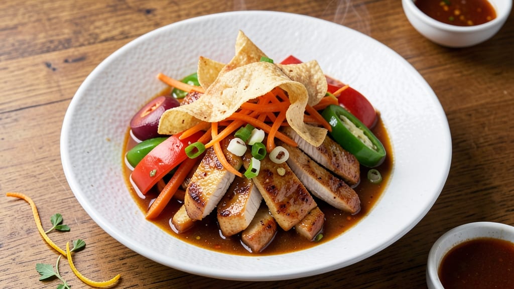 Unstuffed Egg Roll Stir Fry Recipe: Crispy Tortilla Strips Over Savory Scrambled Eggs