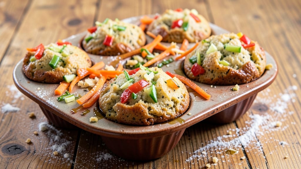 Vegan Veggie Muffins Recipe: Fluffy Crumb and Vibrant Veggie Packed