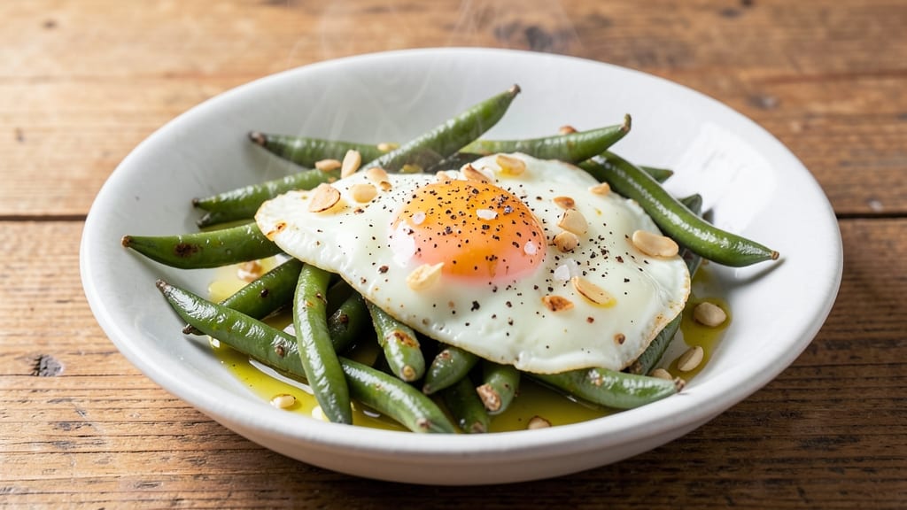 String Beans and Eggs Recipe: Crispy-Topped Protein-Packed Breakfast