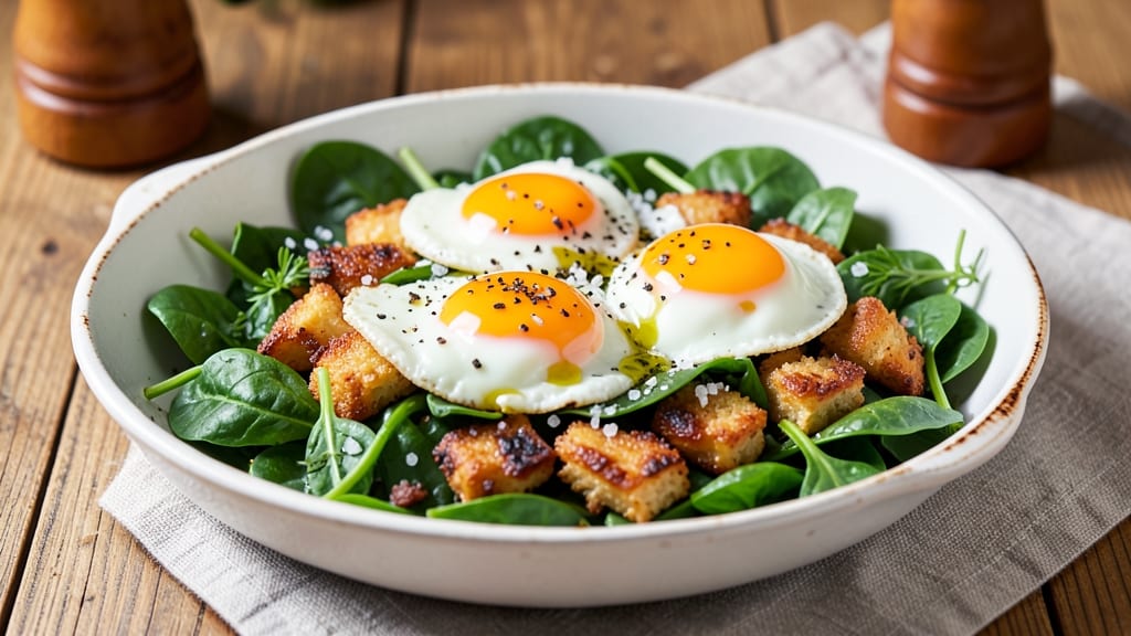 Three Egg Spinach Recipe: Fluffy Scrambled Eggs With Wilted Greens