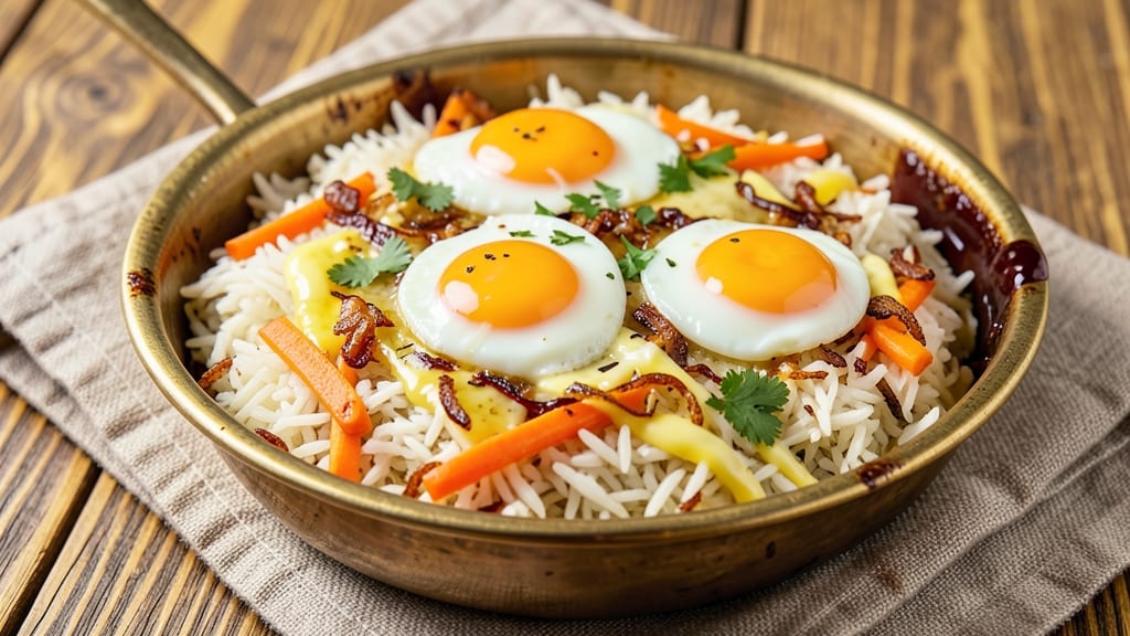 Vegetable Egg Biryani Recipe: Fragrant Spiced Rice with Soft-Boiled Eggs