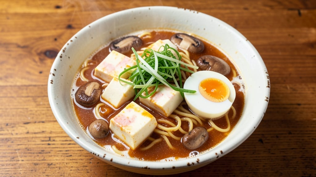 Vegetarian Ramen With Egg Recipe: Silky Broth and Runny Yolk Magic
