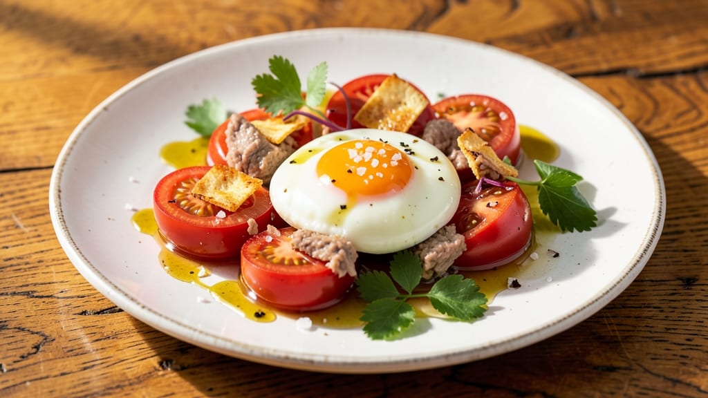 Tuna Egg Tomato Recipe: Crispy Topped Protein-Packed Breakfast Bowl