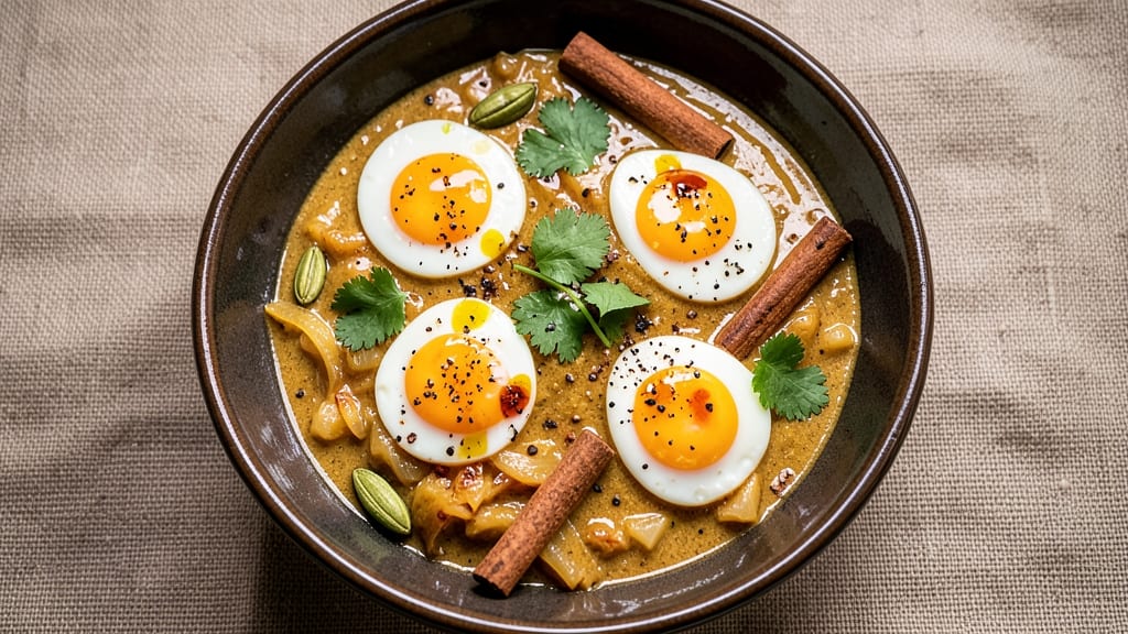 Unique Egg Curry Recipe: Spiced Golden Eggs in Creamy Coconut Gravy