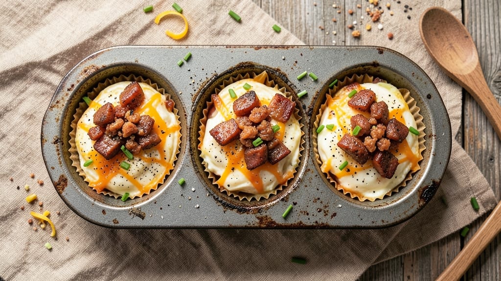 Turkey Sausage Egg Bites Recipe: Mini Breakfast Muffins With Crispy Edges