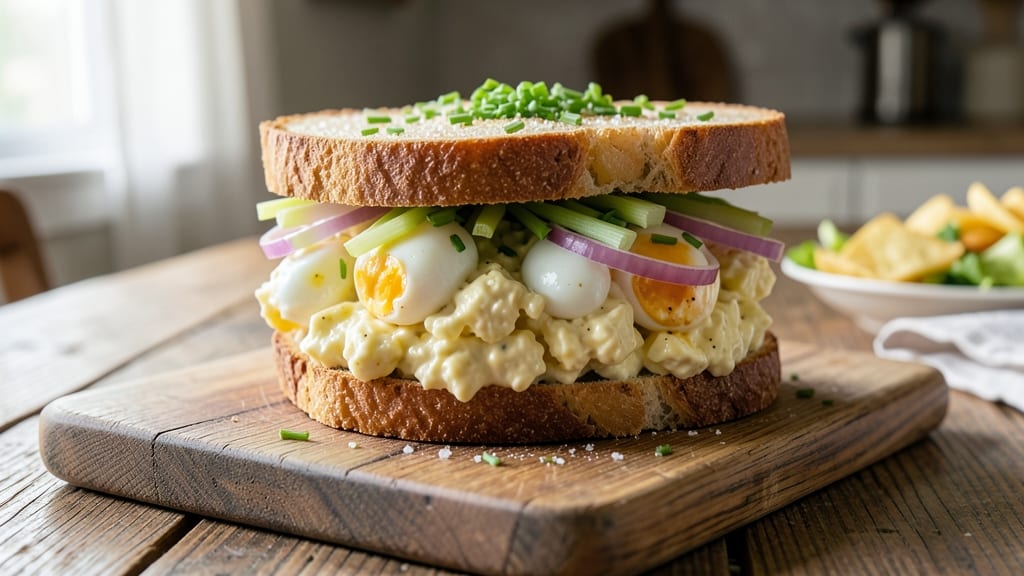 Tasty Egg Salad Sandwich Recipe: Crispy Celery Bites and Creamy Yolk Magic