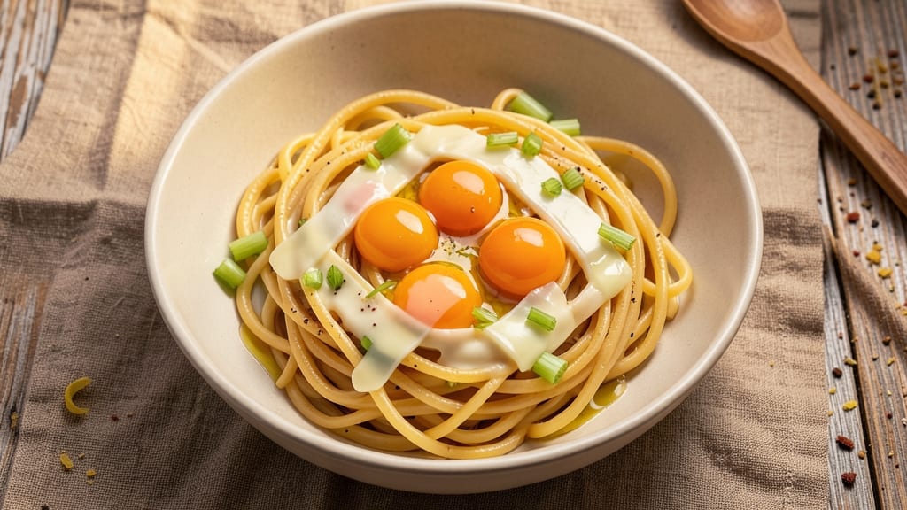 6 Egg Yolk Pasta Recipe: Ultra-Rich Silkiness With Crispy Celery Crowns